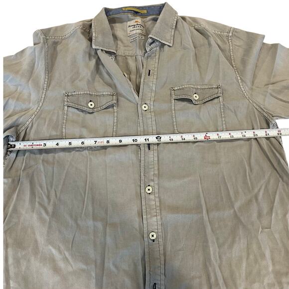 Tommy Bahama Island Modern Fit - Gray/Blue Short Sleeve Shirts - Lot of 2 - Picture 10 of 16